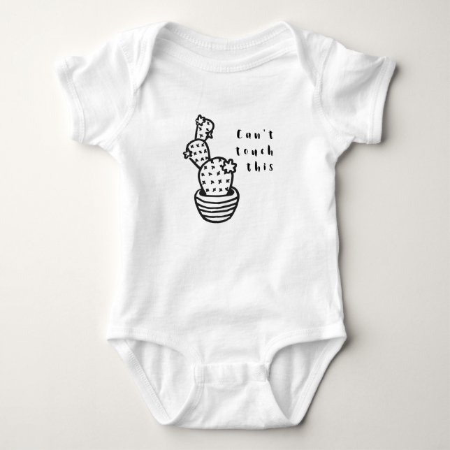 Cant Touch Cactus Baby Bodysuit (Front)