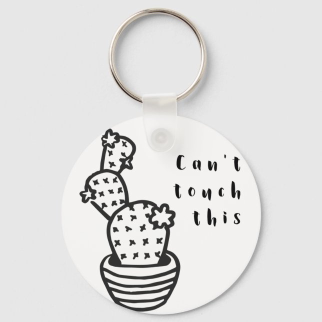Cant Touch Cactus Key Ring (Front)