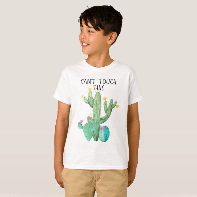 Can't Touch This Cactus Kid's Shirt Watercolor (Front Full)