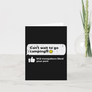 Cant Wait Go Camping Mosquitoes Camper Women Girls Card