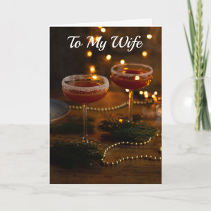 CAN'T WAIT TO CELEBRATE "US"  (WIFE AT CHRISTMAS) HOLIDAY CARD