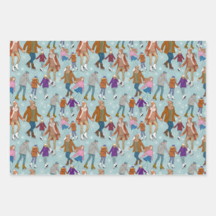 Can't Wait To Ice Skate Wrapping Paper Sheet