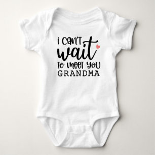 Can't Wait To Meet Grandma Pregnancy Announcement Baby Bodysuit