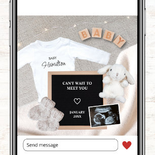 Can't Wait To Meet You Winter Photo Pregnancy Announcement