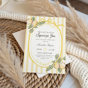 Can't Wait to Squeeze You Citrus Baby Shower Invitation
