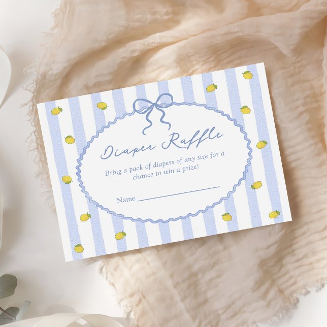 Can't Wait to Squeeze You Lemon Diaper Raffle Enclosure Card (Creator Uploaded)