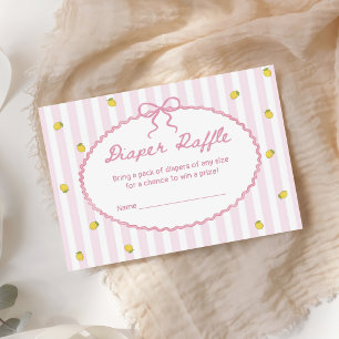 Can't Wait to Squeeze You Lemon Diaper Raffle Enclosure Card