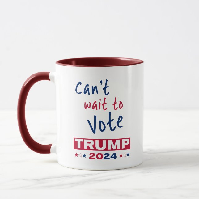 Can't wait to Vote TRUMP 2024 Mug (Left)