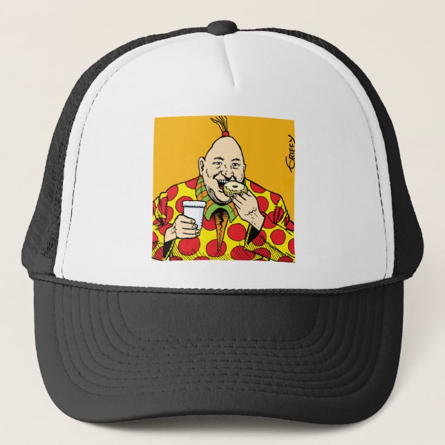 Can't we all just get a doughnut? trucker hat (Front)