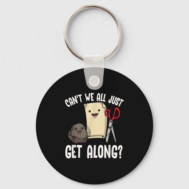Can't We All Just Get Along_ Rock Paper Scissors F Key Ring (Front)