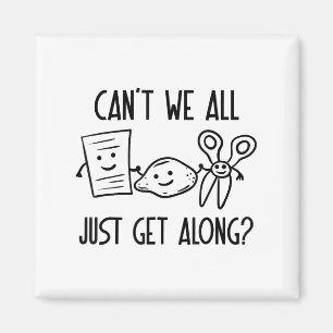 Can't We All Just Get Along Rock Paper Scissors Ga Magnet