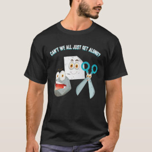 Can't We All Just Get Along - Rock Paper Scissors T-Shirt