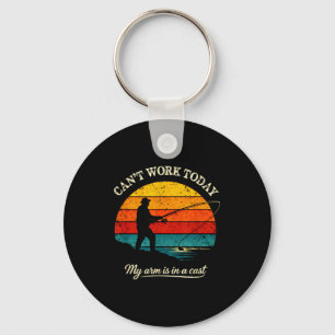 Cant work arm is in a cast funny fishing key ring