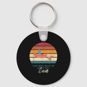 Can't work arm is in a cast funny fishing key ring