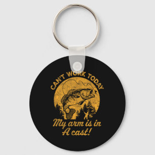 Can't Work Today My Arm Is In A Cast Mens Funny Fi Key Ring