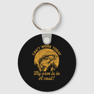 Can't Work Today My Arm Is In A Cast Mens Funny Fi Key Ring
