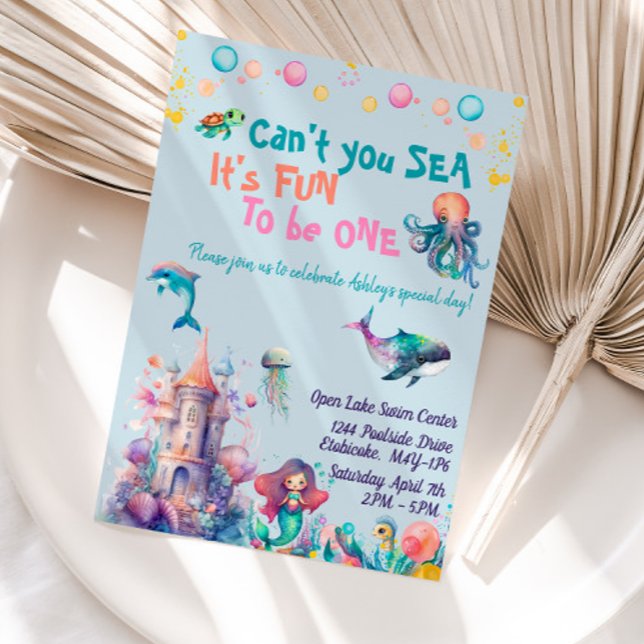 Can't You Sea It's Fun To Be One  Invitation (Creator Uploaded)