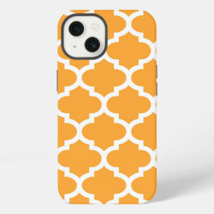 Cantaloupe White Moroccan Quatrefoil Pattern #5 iPhone 13 Case