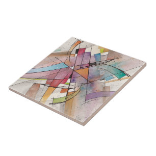 CANTATA in PASTEL MAJOR Abstract Art Tile