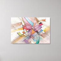 CANTATA in PASTEL MAJOR Abstract Watercolor Art