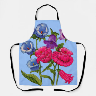 Canterbury bells print apron