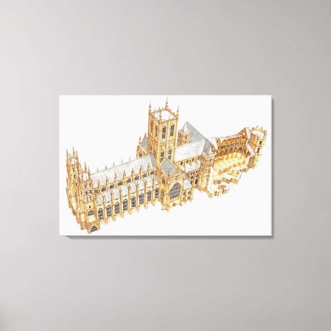 Canterbury Cathedral. Great Britain Canvas Print (Front)