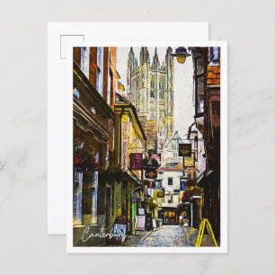 Canterbury United Kingdom Beautiful Oil Paint  Postcard