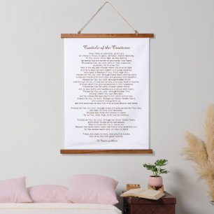 Canticle of the Creatures by St. Francis of Assisi Hanging Tapestry
