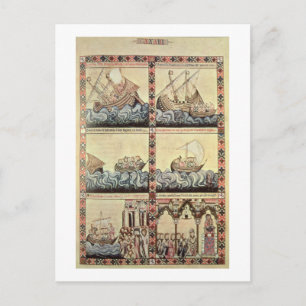 Cantiga 33, page from the 'Cantigas de Santa Maria Postcard