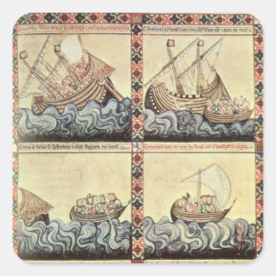 Cantiga 33, page from the 'Cantigas de Santa Maria Square Sticker