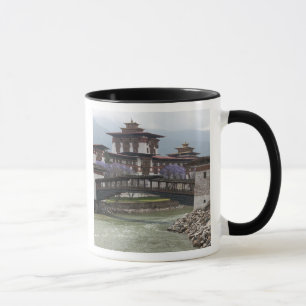 Cantilevered bridge near Punakha Dzong palace Mug
