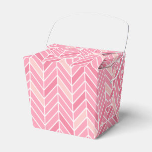 Cantilevered Chevron Favour Box   peony pink