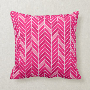 Cantilevered Chevron narrow   fuschia Cushion