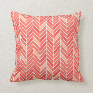 Cantilevered Chevron narrow   peach Cushion