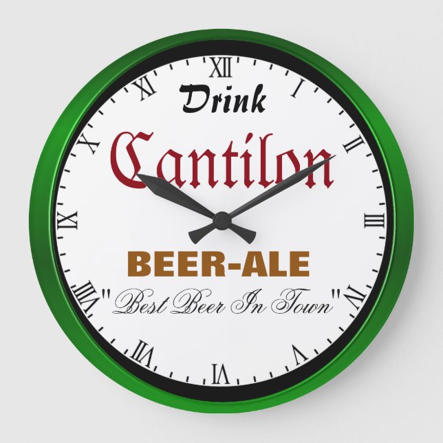 Cantlon Beer Large Clock (Front)
