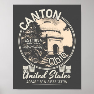 CANTON CITY - OHIO VINTAGE POSTER