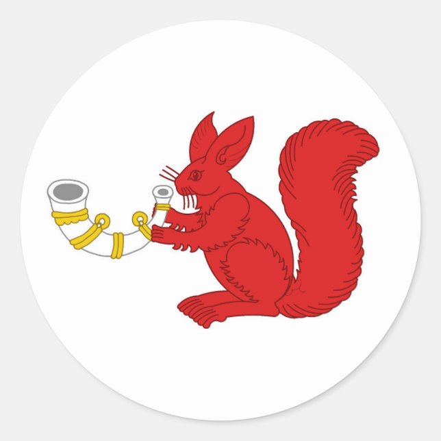 Canton of Akornebir Populace Badge Classic Round Sticker (Front)