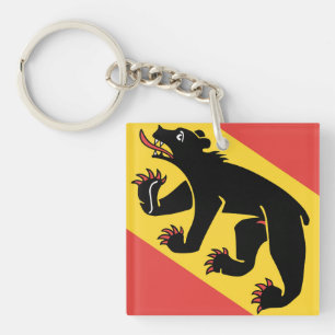 Canton of Bern flag Switzerland symbol Key Ring