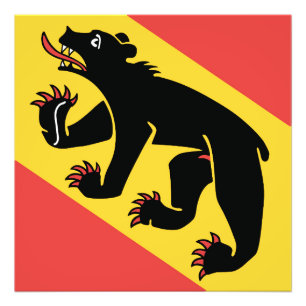 Canton of Bern flag Switzerland symbol Photo Print