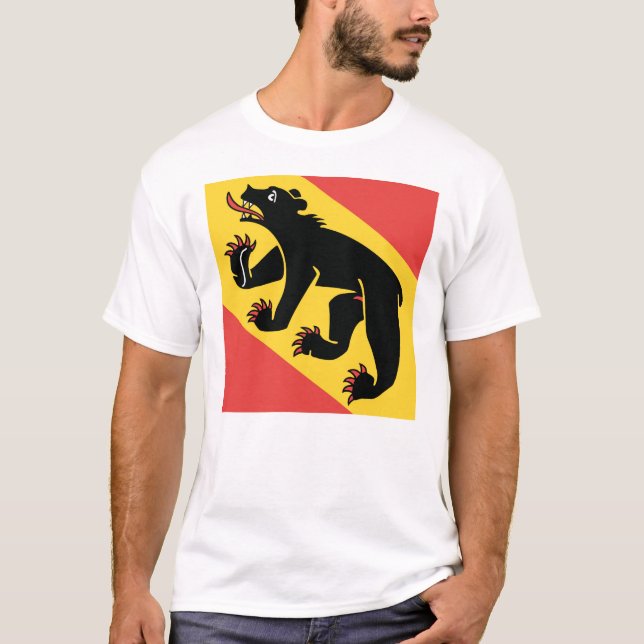 Canton of Bern flag Switzerland symbol T-Shirt (Front)