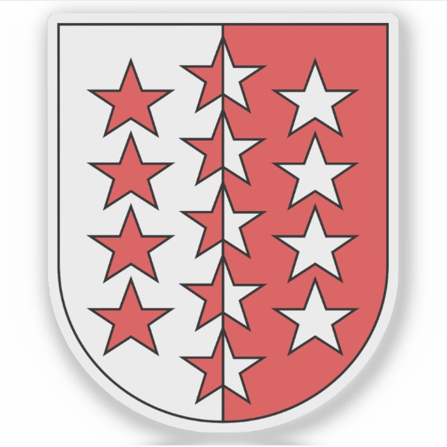 Canton of Valais coat of arms, Switzerland (Front)