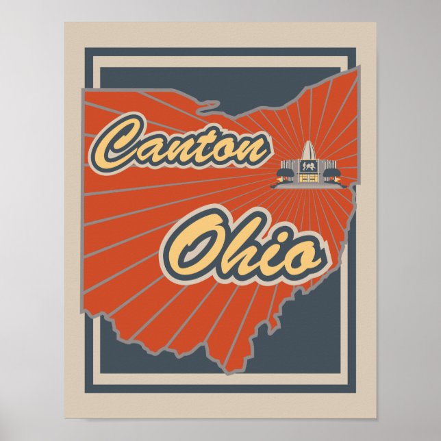 Canton, Ohio Art Print - Travel Poster (Front)