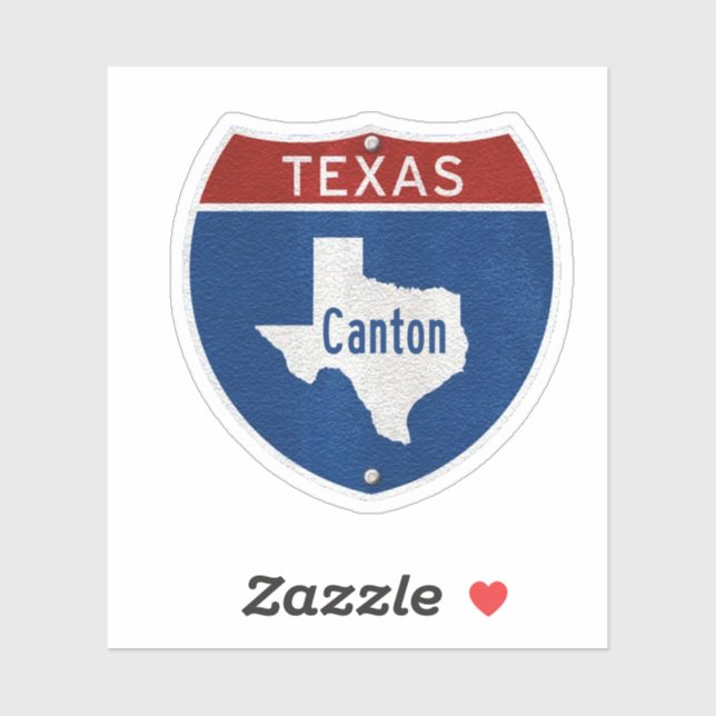 Canton Texas Road Sign (Sheet)