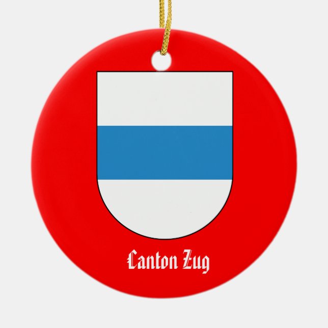 Canton Zug*, Switzerland Christmas Ornament (Front)