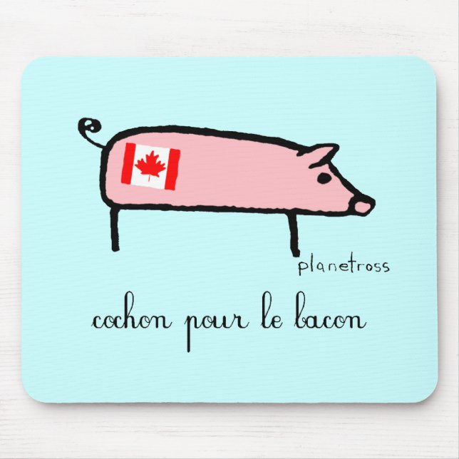 Canuck cochon mouse mat (Front)