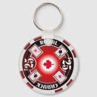Canuck Royal Poker Keychain