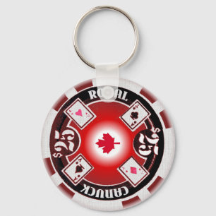 Canuck Royal Poker Keychain