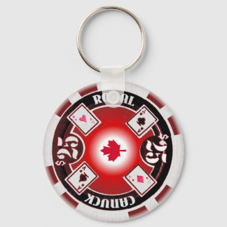 Canuck Royal Poker Keychain
