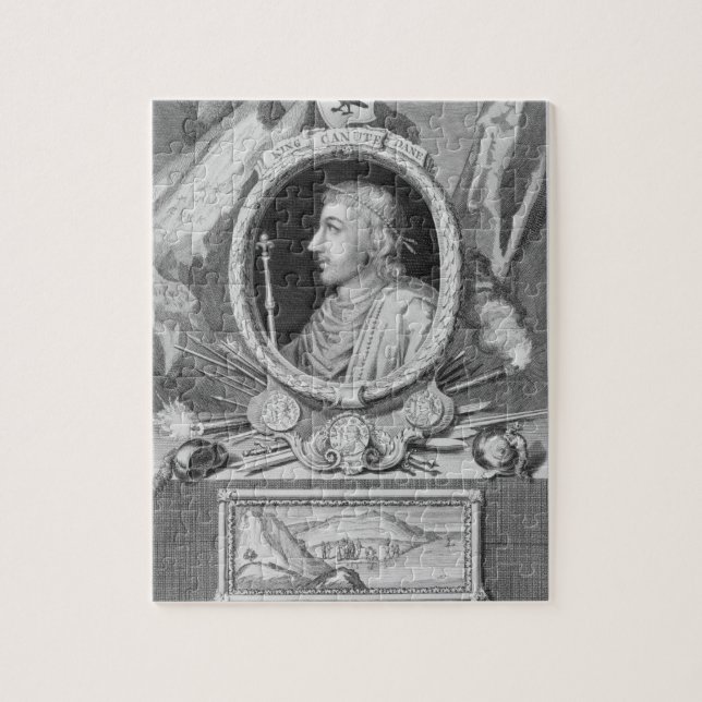 Canute the Great (d.1035) King of England, Denmark Jigsaw Puzzle (Vertical)
