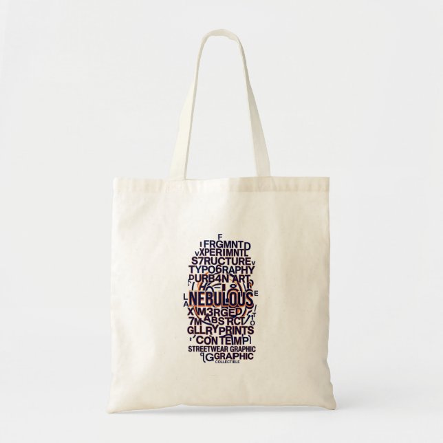 Canva Tote Bag Random Typography (Front)